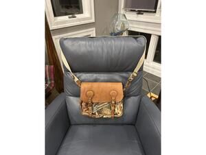 LRL RALPH LAUREN LEATHER MULTI PATCHWORK CROSSBODY BAG
